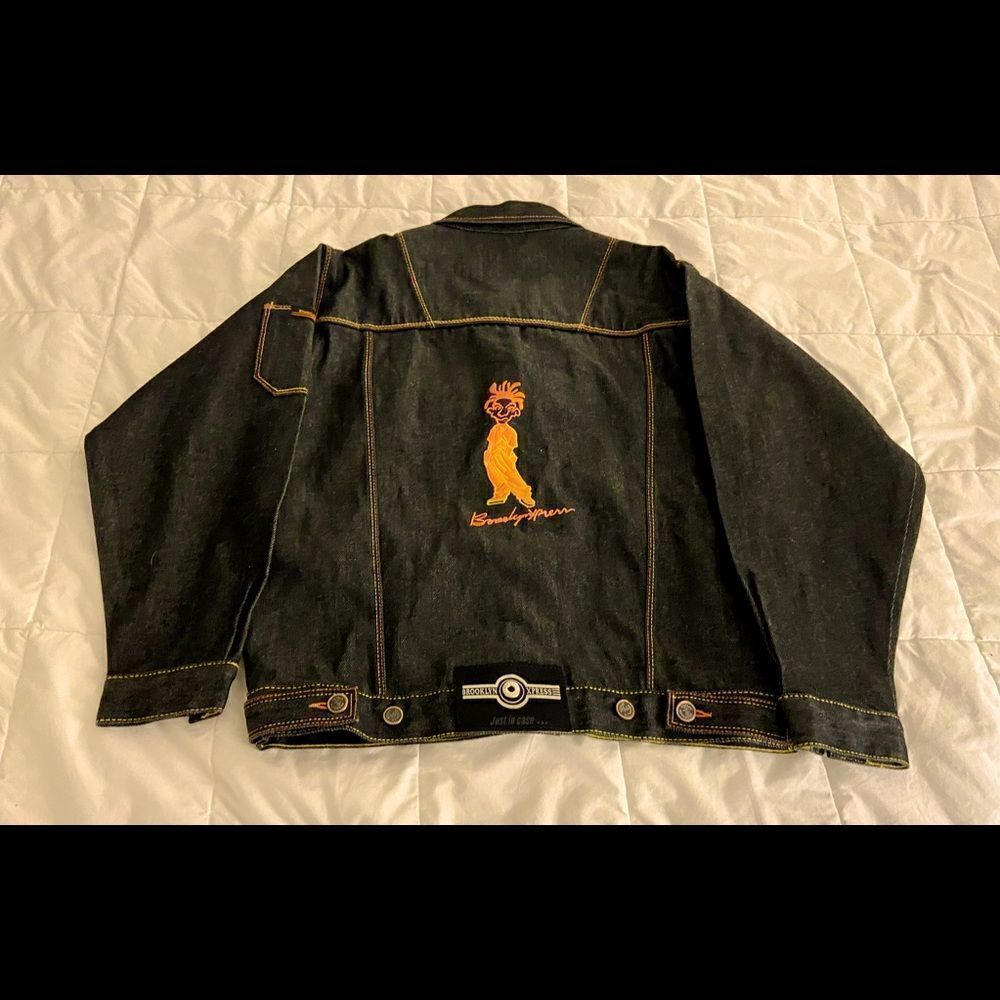 Men's Brooklyn Xpress Dark Denim Jean Jacket Sz Sm 100% Cotton-Trucker